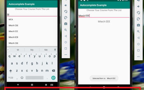 Android AutoCompleteTextView Example