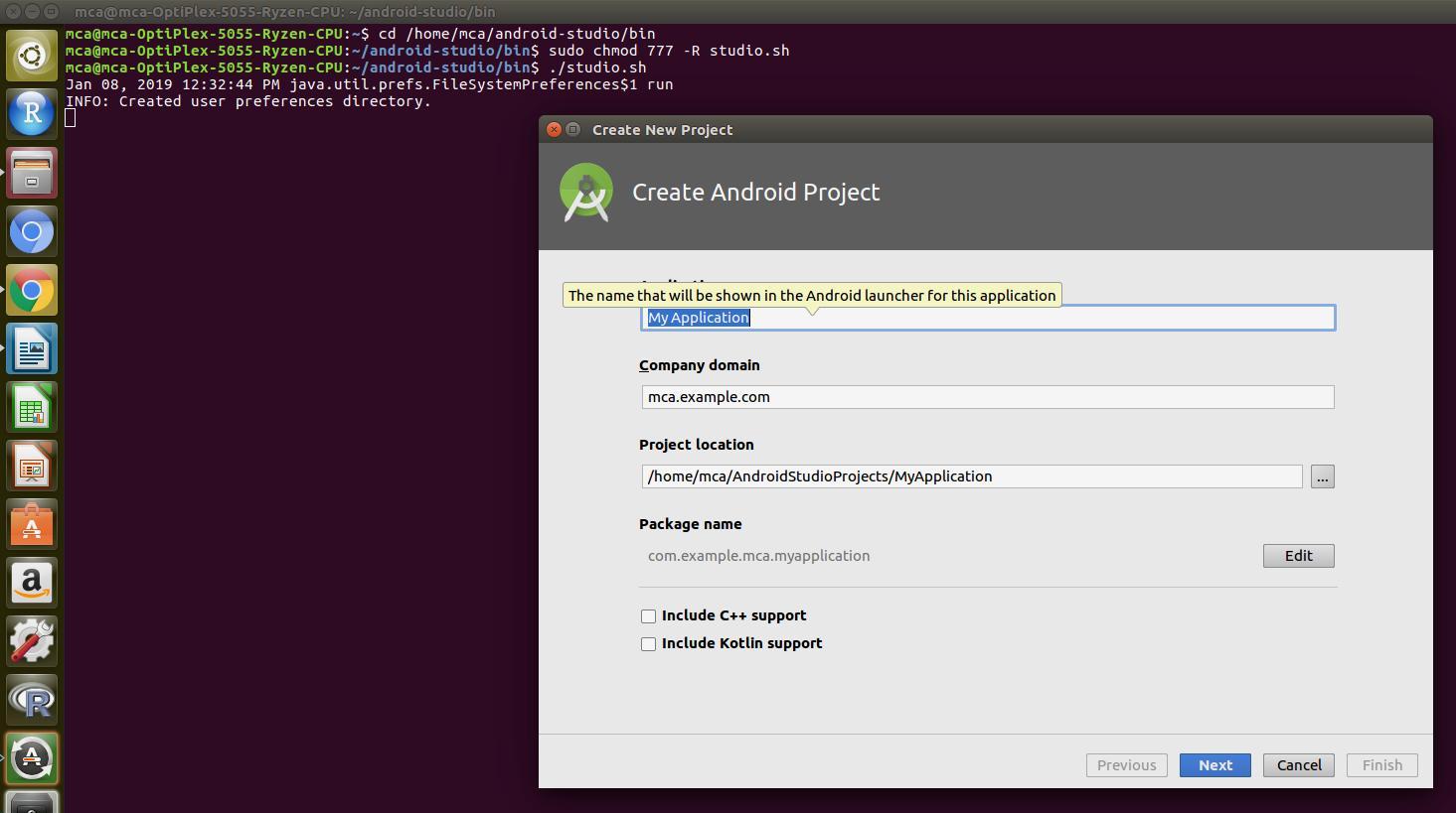how to install android studio in ubuntu or command to install android studio in ubuntu